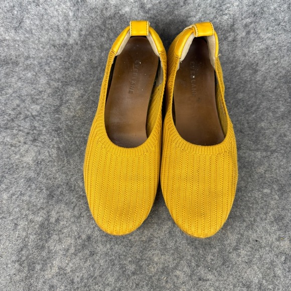 EVERLANE THE DAY‎ GLOVE REKNIT MUSTARD BALLET FLATS SHOES WOMEN'S 7 - Picture 4 of 6